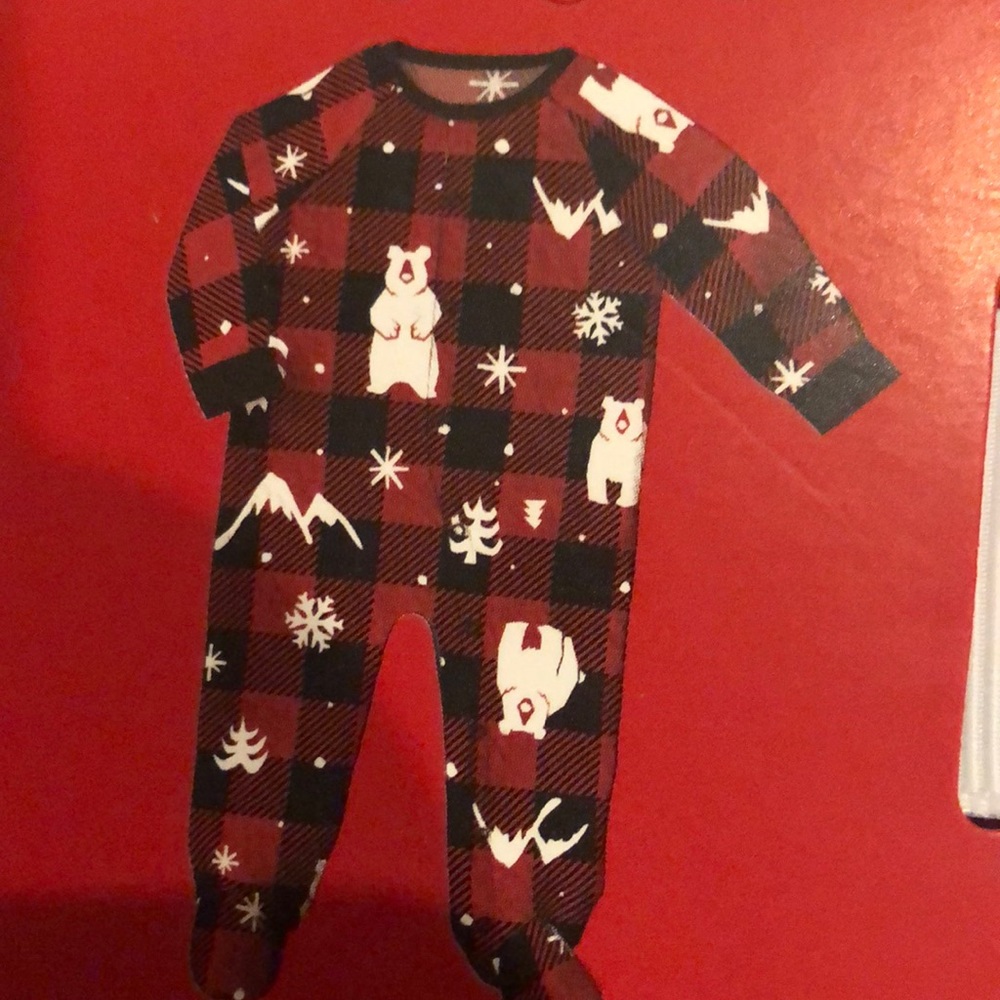 Baby bear pajamas fleece footed sleeper